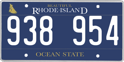 RI license plate 938954