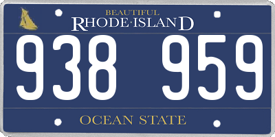 RI license plate 938959