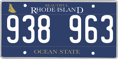 RI license plate 938963