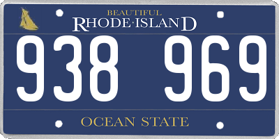 RI license plate 938969