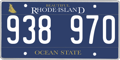 RI license plate 938970