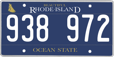 RI license plate 938972