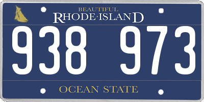 RI license plate 938973