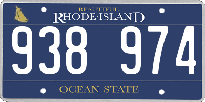 RI license plate 938974