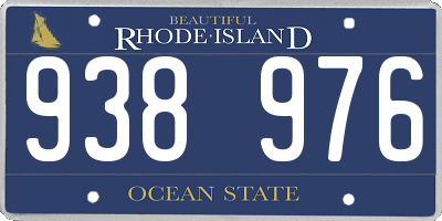 RI license plate 938976