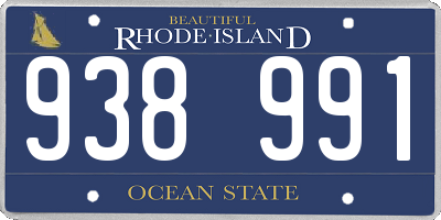 RI license plate 938991