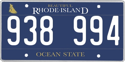 RI license plate 938994