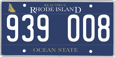 RI license plate 939008