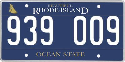 RI license plate 939009