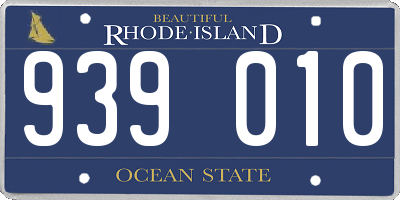 RI license plate 939010