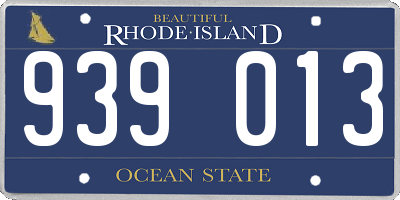 RI license plate 939013