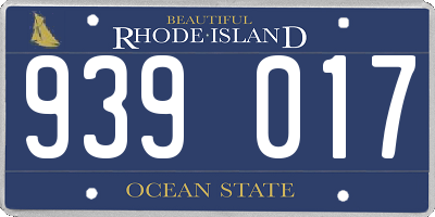 RI license plate 939017
