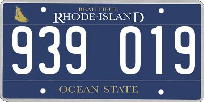 RI license plate 939019