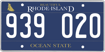 RI license plate 939020