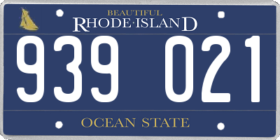 RI license plate 939021