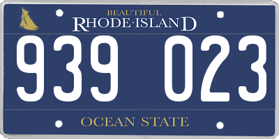 RI license plate 939023