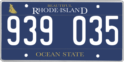 RI license plate 939035