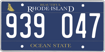 RI license plate 939047