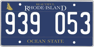 RI license plate 939053