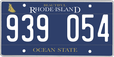 RI license plate 939054
