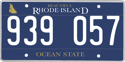 RI license plate 939057