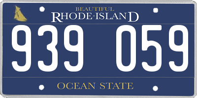 RI license plate 939059