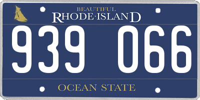 RI license plate 939066