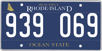 RI license plate 939069