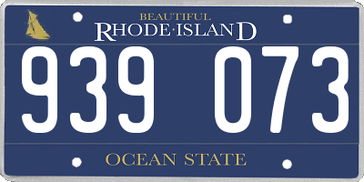 RI license plate 939073
