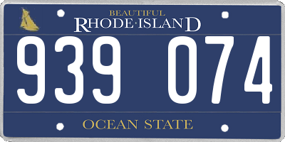 RI license plate 939074