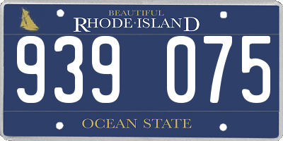 RI license plate 939075