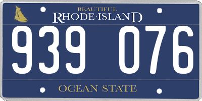 RI license plate 939076