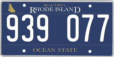 RI license plate 939077