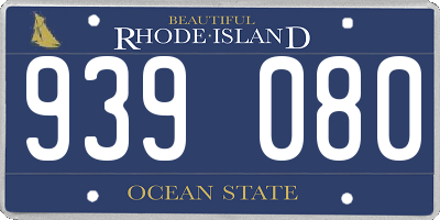 RI license plate 939080
