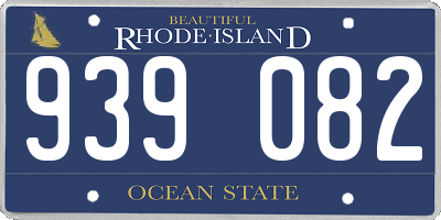 RI license plate 939082