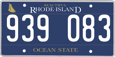 RI license plate 939083