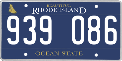 RI license plate 939086