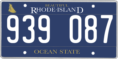 RI license plate 939087
