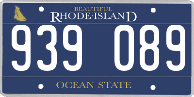 RI license plate 939089