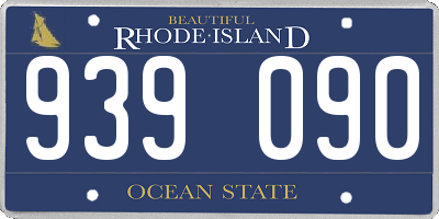RI license plate 939090