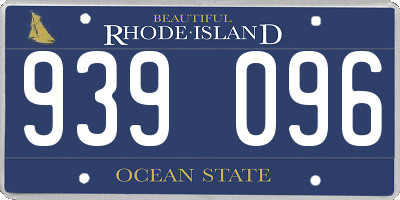 RI license plate 939096