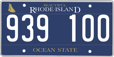 RI license plate 939100