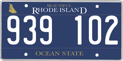 RI license plate 939102