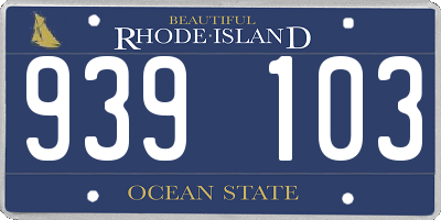 RI license plate 939103
