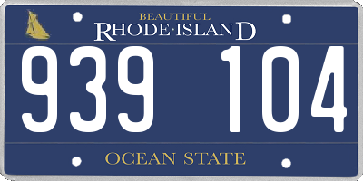 RI license plate 939104
