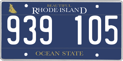 RI license plate 939105