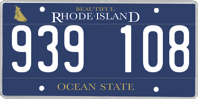 RI license plate 939108