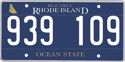 RI license plate 939109