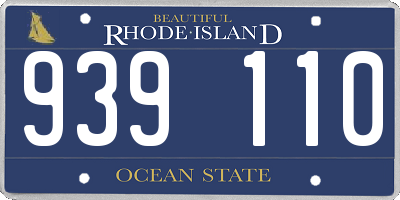 RI license plate 939110