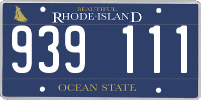 RI license plate 939111